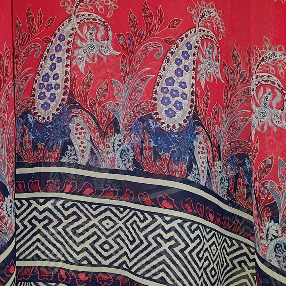 Lane Bryant Sheer Short Sleeve Pheasant Bl… - Picture 4 of 5